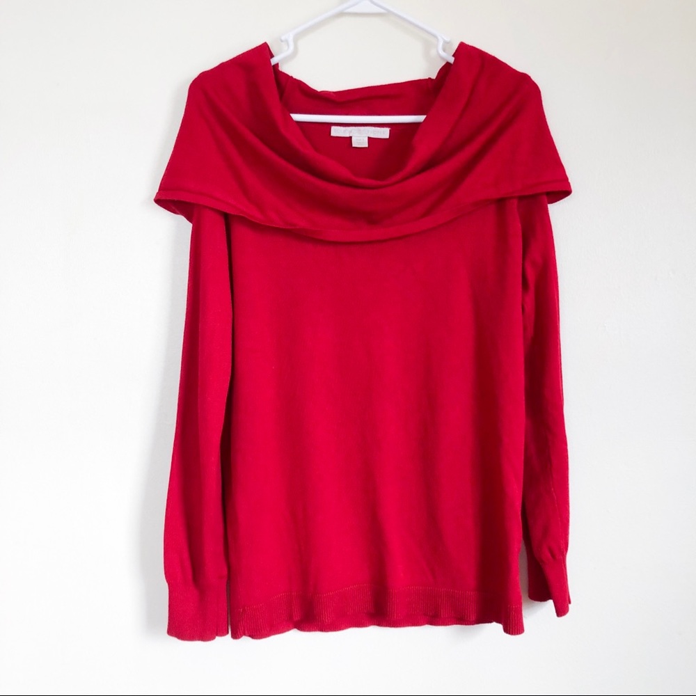 boston proper | open shoulder mock neck small